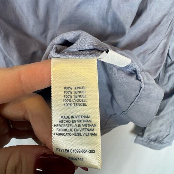 Anthropologie Cloth & Stone Long-Sleeve Raglan Blouse Sky Blue Size XL NWT - Picture 7 of 10